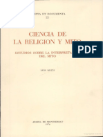 DUCH, L., Ciencia de La Religion y Mito. Abadía de Monserrat, 1974 PDF