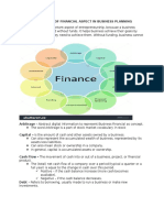 Importance of Financial Aspect in Business Planning