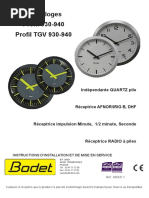 Notice Horloges Analogiques Profil 930-940 Et TGV PDF