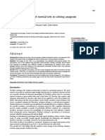 Studying The Effect of Mental Sets in Solving Anagram: Original Paper 192