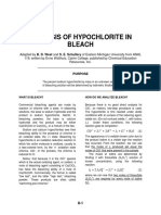 Analysis of Hypochlorite in Bleach: Experiment 8