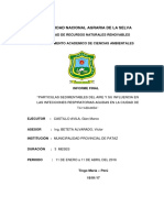 Particulas Sedimentables Del Aire y Su Influencia en Las Infecciones Respiratorias Agudas en La C