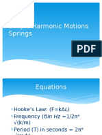 Lesson - Simple Harmonic Motion Springs