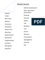 Melodic Devices (GCSE Music)