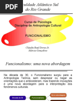 Antropologia - Seminario - Funcionalismo