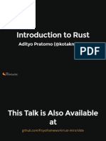 Introduction To Rust: Adityo Pratomo (@kotakmakan)