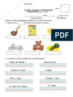 Evaluacion Consonantes M y L S P Primero B