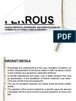 Ferrous: Characteristics, Properties, and Identification of Common Alloy Steels Used in Aircraft