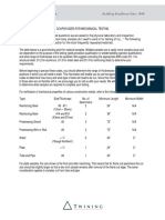 Coupon Sizes For Mechanical Testing