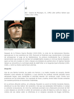 Biografia Benito Mussolini