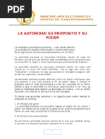 La Autoridad Su Proposito Y Poder