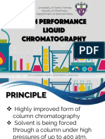 High Performance Liquid Chromatography: University of Santo Tomas Faculty of Pharmacy Department of Biochemistry