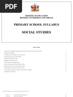 Social Studies Syllabus Primary School Trinidad