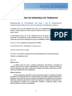 CRUZEIRO DO SUL Edital Engenharia Seg Trabalho