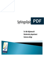 Sphingolipids: Dr. Abir Alghanouchi Biochemistry Department Sciences College