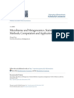 Microbiome and Metagenomics - Statistical Methods Computation and