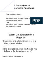 Lesson 3.5 Derivatives of Trigonometric Functions