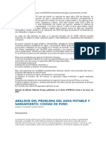 Problemática Del Agua Potable y Saneamiento