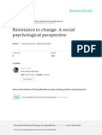 Resistance To Change - A Social Psychological Perspective