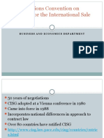 United Nations Convention On The Contracts of International Sales of Goods