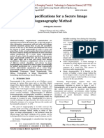 Optimal Specifications For A Secure Image Steganography Method