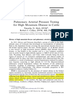 Pulmonary Arterial Pressure Testing