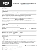 Graduate Information Form