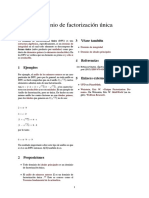 Dominio de Factorización Única