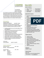 Administrative Assistant CV Template PDF