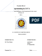 Programming in JAVA: Practicle File of