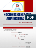 Nociones Generales Administración