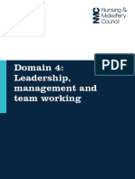 Domain 4 Leadership Management and Team Working