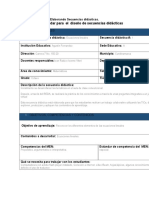 Formato Estándar para El Diseño de Secuencias Didácticas