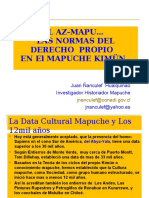 EL AZ-MAPU-LAS NORMAS DEL DERECHO PROPIO MAPUCHE-Por Juan Ñanculef-Presentación Osorno-Abril-2017