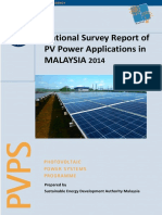 National Survey Report of PV Power Applications in Malaysia 2014