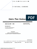 ASME B18 22 Metric Washers