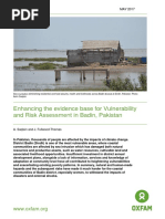 Enhancing The Evidence Base For Vulnerability and Risk Assessment in Badin, Pakistan