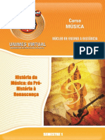 APOSTILA 728 - História Da Música - Da Pré-História À Renascença PDF