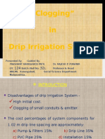 "Clogging" in Drip Irrigation System