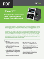 Iface 302: Time Attendance and Access Control Terminal