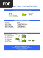 Solar Power Green Savings Calculator