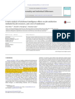 A Meta-Analysis of Emotional Intelligence Effects On Job Satisfaction