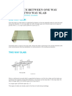 Difference Between One Way Slab and Two Way Slab