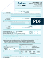 TAFE NSI English Application Form