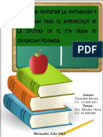 Blog para Fomentar La Motivación E Innovación para El Aprendizaje de La Lectura en El 5to Grado de Educacion Primaria