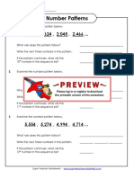 Number Patterns: Super Teacher Worksheets