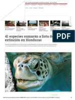 41 Especies Sumarán A Lista de Peligro de Extinción en Honduras - Diario La Prensa