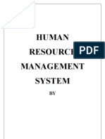 Project Report On Human Resource Management