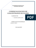 Comercializacion de Concentrado de Plomo 