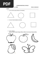 Examen Bimestral 3 y 4 Años